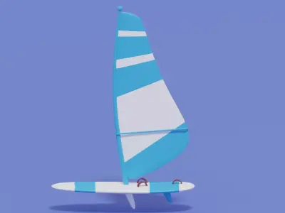 Cartoon Windsurf 3D model