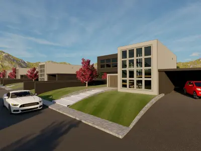 3D Futuristic Neighborhood 3D Model 3D model