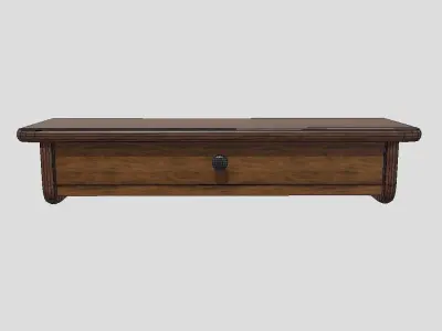 Wall Shelf 2 With Drawer Low-poly 3D model