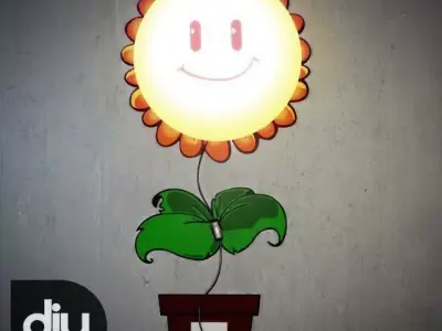 DIY Sunflower Decorative Light Lamp 3D model