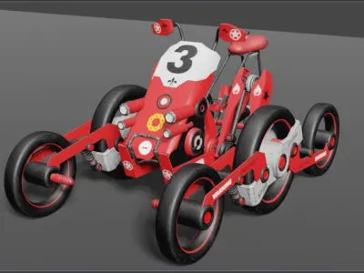 Bike 3d model honda racing bike Low-poly 3D model