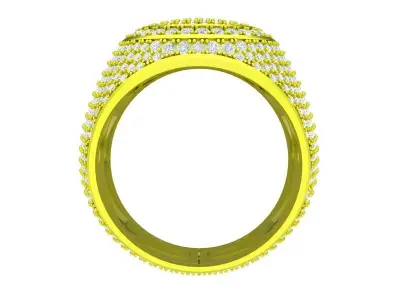 A7649 Luxury Korean Style Full Diamond Men Ring 3D Model 3D print model