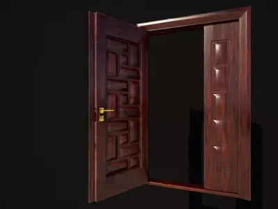 Hinged door 07 3D model
