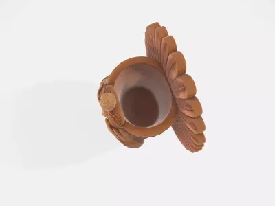 Peekaboo Turkey Cute Thanksgiving Turkey Figurine Fall Holiday 3D print model