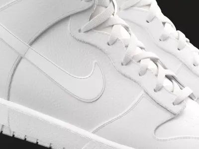 NIKE - DUNK HIGH - WHITE 3D model