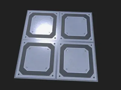 Scifi floor Low-poly 3D model