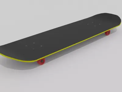 skateboard Low-poly 3D model order