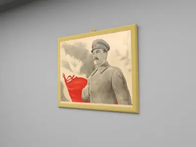 The banner of our victories painting Low-poly 3D model