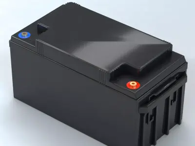 Industrial Battery Collection  Low-poly 3D model