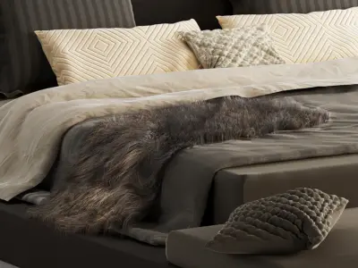 sport and wood bed  3D model