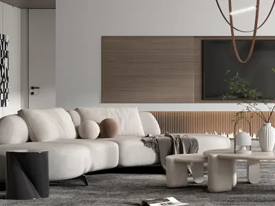 living room Modern 3D model buy