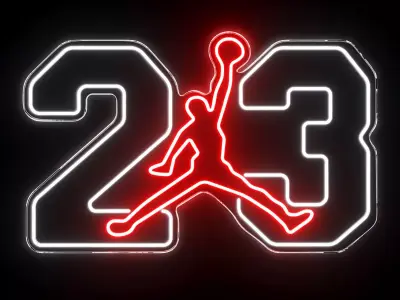 23 Jordan Neon Sign 3D model