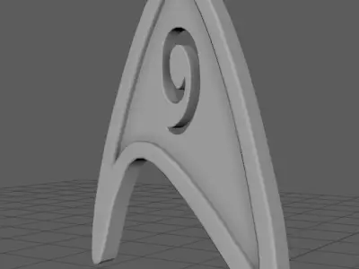 Badge of  engineer from Star Trek 3D print model 3D print model