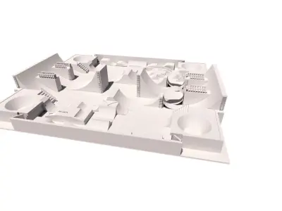 Skatepark-Skate Park PACK 3D model