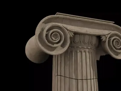 Ionic capital ruins 3D model