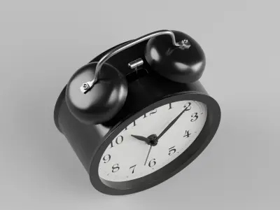 Retro Alarm Clock Collection Low-poly 3D model