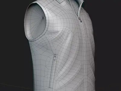 Sleeveless Sports Vest Low-poly 3D model