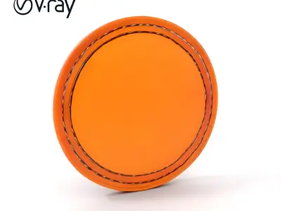 Leather Coaster Model Pack with HighResolution Textures Low-poly 3D model