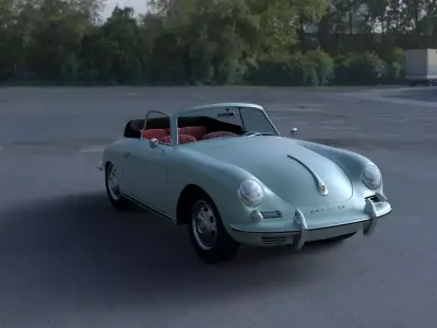 Porsche 356 Convertible HDRI 3D model
