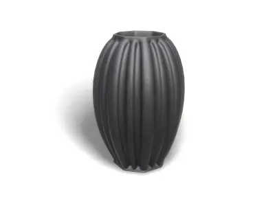 Black Modern Decor Vase 3 3D model