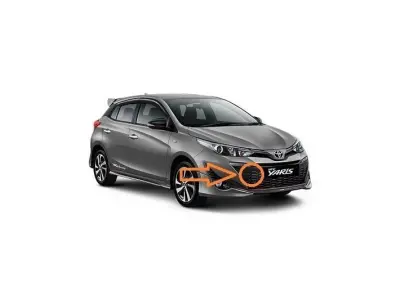 toyota yaris 2018 front bumper tow cover 3D print model