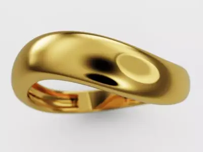Wave ring 3D print model