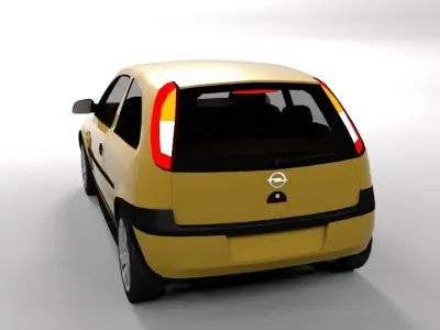 OPEL CORSA C 3D LOWPOLY Low-poly 3D model