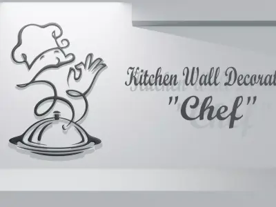 Kitchen Wall Decoration - Chef 3D model