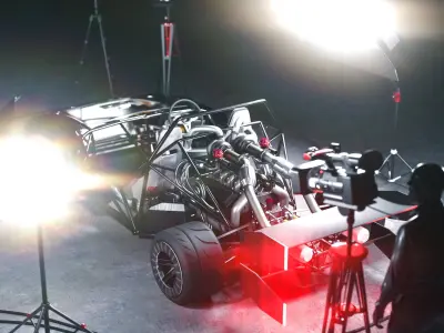 Half 240Z Tubular Twin-Turbo V8 car  3D model