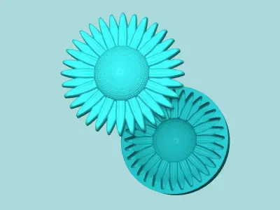 Sunflower 11 - Silicone Mold Maker - Template 3D print model
