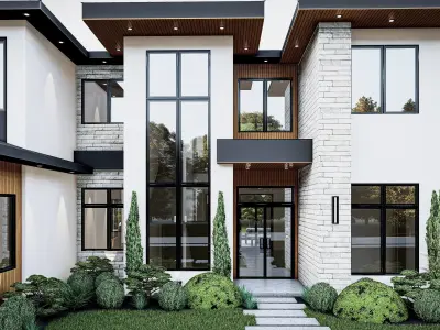 Modern House - Stl - Dae file - 3d model Only 3D print model