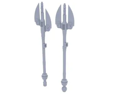 Vintage Vibro Battle Axes 1-18 Scale Kenner Hasbro Free 3D print model