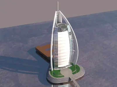 Burj Al Arab Tower 3D model