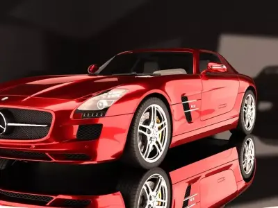 3d car model mercedes sls sports 3D model