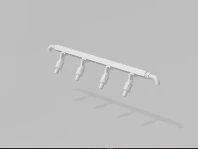 SR20 Fuelrail and injectors for ITB Free 3D print model