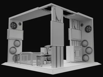 Booth Exhibition Stand a605b 3D model