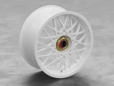 BBS DTM E30 Centerlock Wheel 3D Model 3D model