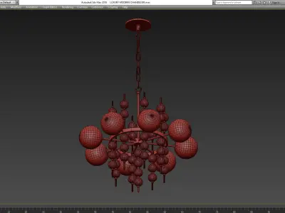 LUXURY MODERN CHANDELIER Low-poly 3D model