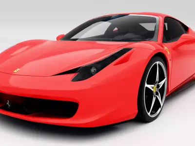 Ferrari 458 Italia Low-poly 3D model