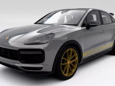Porsche Cayenne Turbo GT 2022 Low-poly 3D model