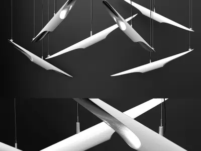 Chandelier Coltrane WHITE 3D model