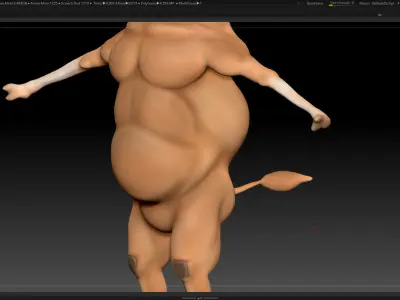 ZBrush Camel Character Base Mesh 3D model