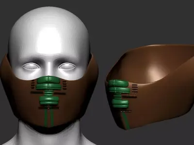 helmet high poly sculpt 3d printable ver 7 3D model 3D model 8