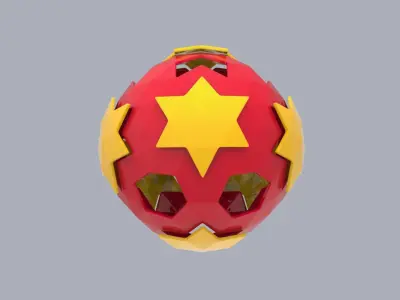 Perforated Globe Star Shape 3D Printing Model 3D print model