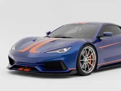 supercar Low-poly 3D model by ayushthepiro11