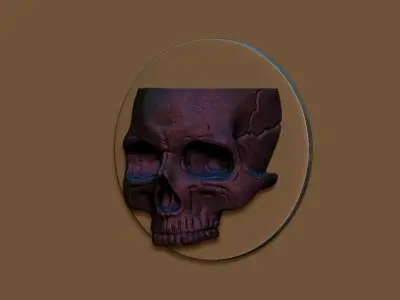 wall skull halloween decoration 3D print model
