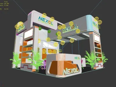 Booth - Area - 6X6-3DMAX2009-09 3D model