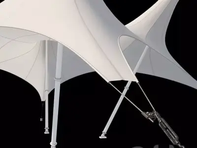 Awning construction 3D model