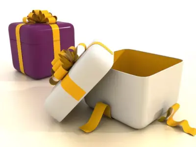 Gift Box Low-poly 3D model shop