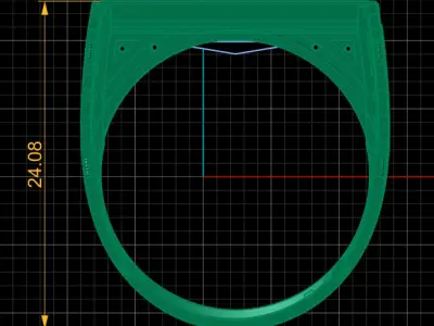 THE FLAMING RUBY GOLD RING 3D PRINTABLE MODEL 3D print model